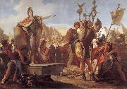 Queen Zenobia talk to their soldiers Giovanni Battista Tiepolo